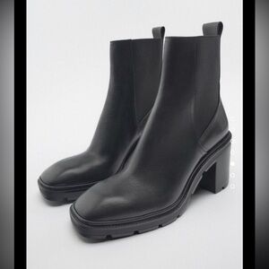 Zara heeled Chelsea boots
